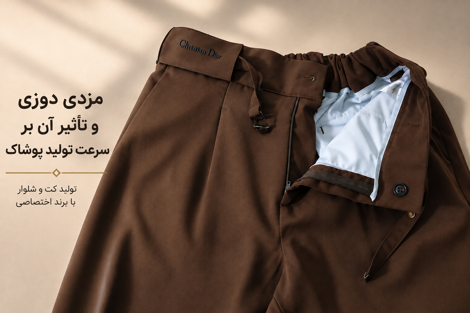 تولید کت و شلوار با برند اختصاصی